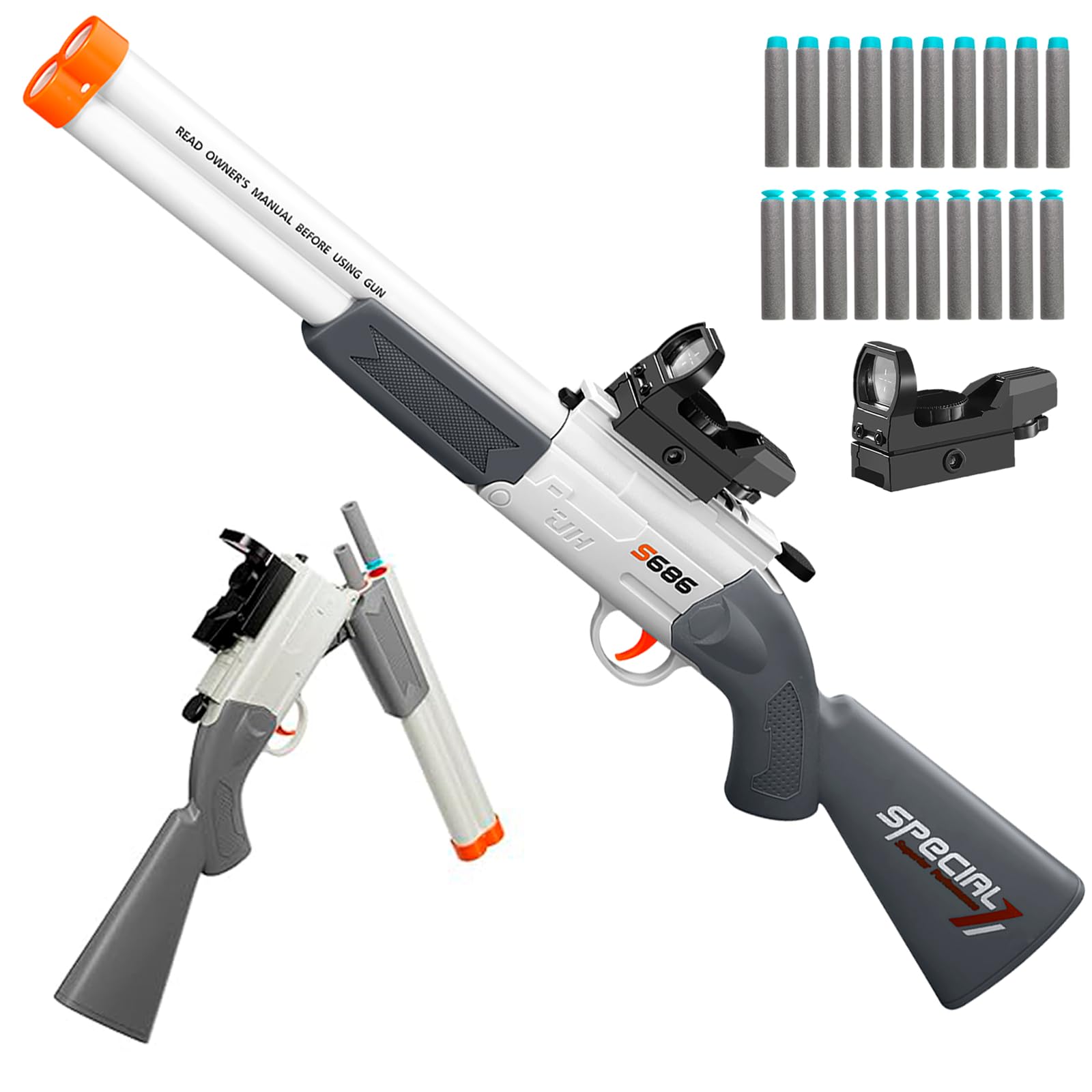 Amazon.com: Shushuzz Toy Gun Double Barrel Shotgun Toy for Boys